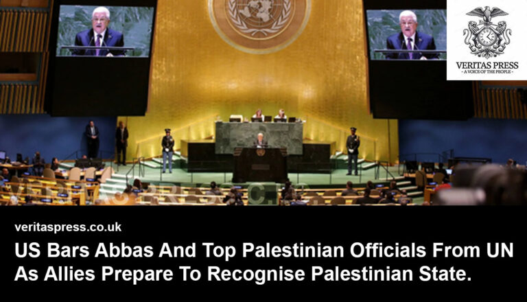 US Bars Abbas And Top Palestinian Officials From UN As Allies Prepare To Recognise Palestinian State.
