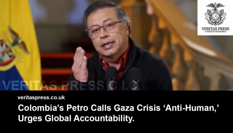 Colombia’s Petro Calls Gaza Crisis ‘Anti-Human,’ Urges Global Accountability.
