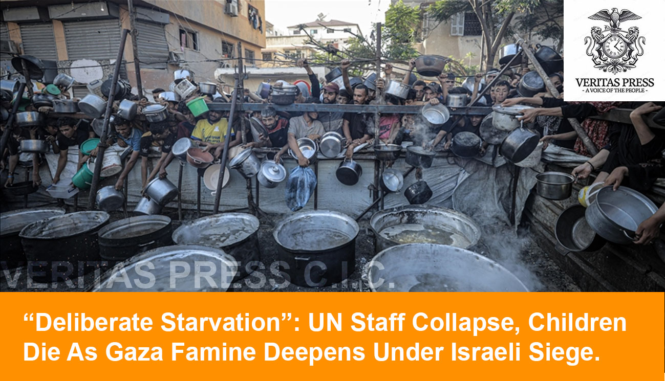 “Deliberate Starvation”: UN Staff Collapse, Children Die As Gaza Famine Deepens Under Israeli Siege.