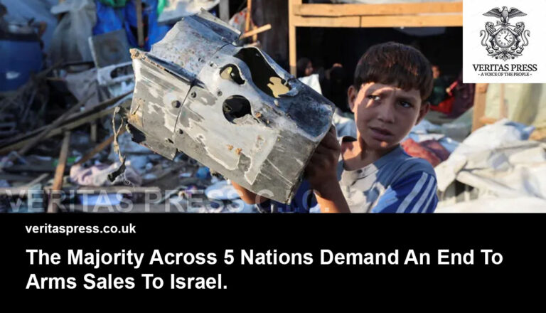 The Majority Across 5 Nations Demand An End To Arms Sales To Israel.