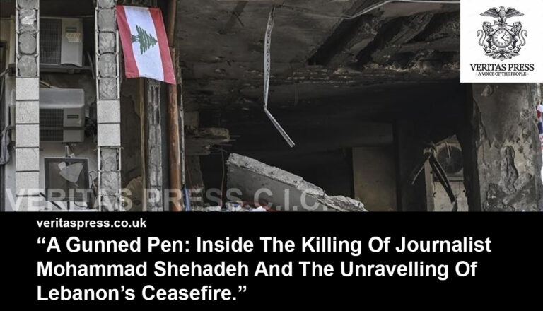 “A Gunned Pen: Inside The Killing Of Journalist Mohammad Shehadeh And The Unravelling Of Lebanon’s Ceasefire.”
