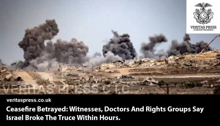 Ceasefire Betrayed: Witnesses, Doctors And Rights Groups Say Israel Broke The Truce Within Hours.