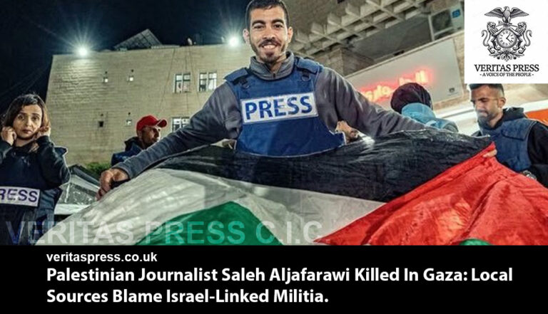 Palestinian Journalist Saleh Aljafarawi Killed In Gaza: Local Sources Blame Israel-Linked Militia.