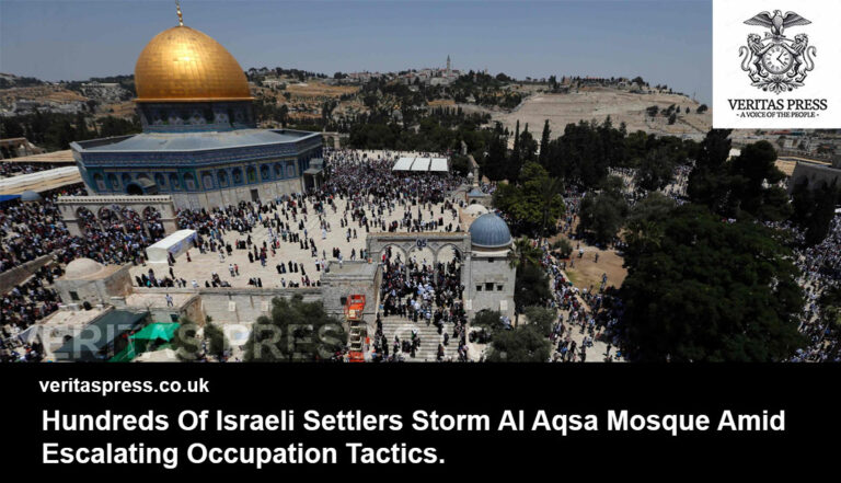 Hundreds Of Israeli Settlers Storm Al‑Aqsa Mosque Amid Escalating Occupation Tactics.