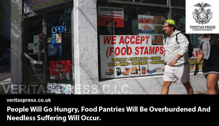 People Will Go Hungry, Food Pantries Will Be Overburdened And Needless Suffering Will Occur.