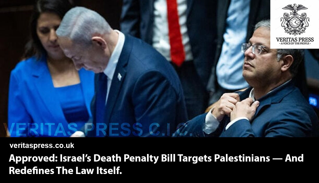 Approved: Israel’s Death Penalty Bill Targets Palestinians — And Redefines The Law Itself.