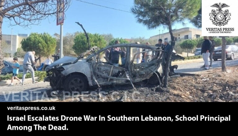 Israel Escalates Drone War In Southern Lebanon, School Principal Among The Dead.