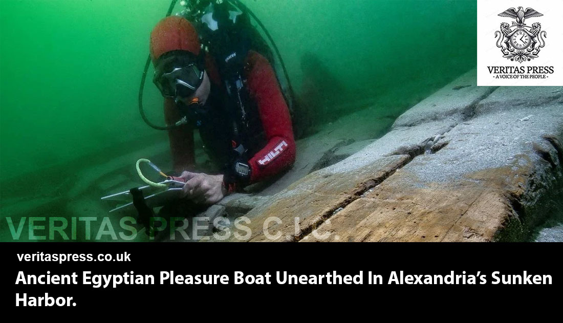 Ancient Egyptian Pleasure Boat Unearthed In Alexandria’s Sunken Harbour.