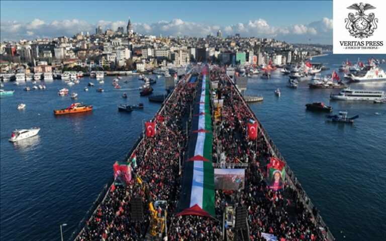 Hundreds Of Thousands Flood Istanbul’s Galata Bridge On New Year’s Day As Galata Bridge Marks The Start Of 2026.